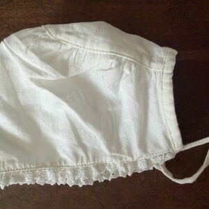 Zara White Cotton Baby Bonnet